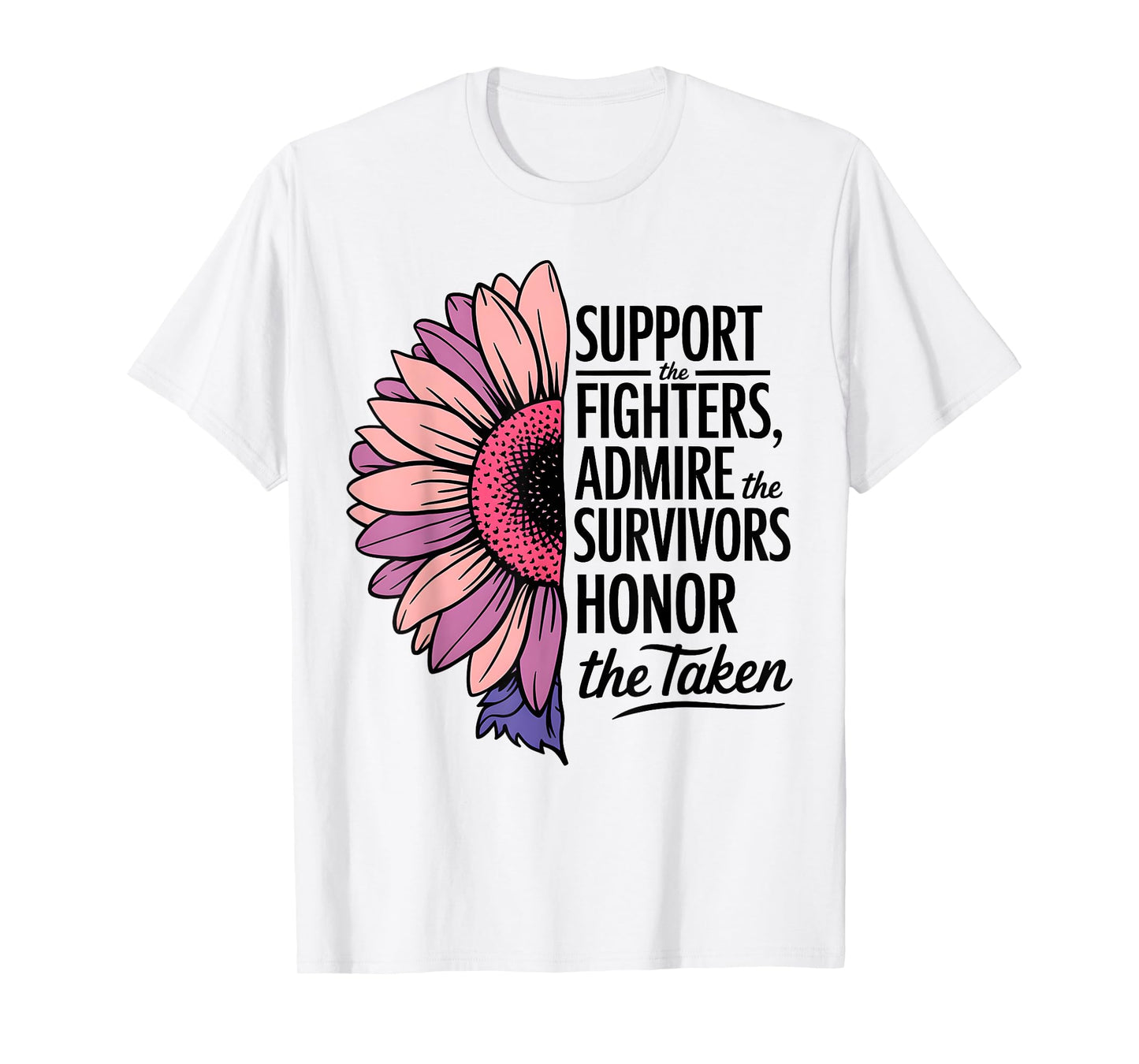Breast Cancer Support Admire Honor Breast Cancer Awareness T-Shirt