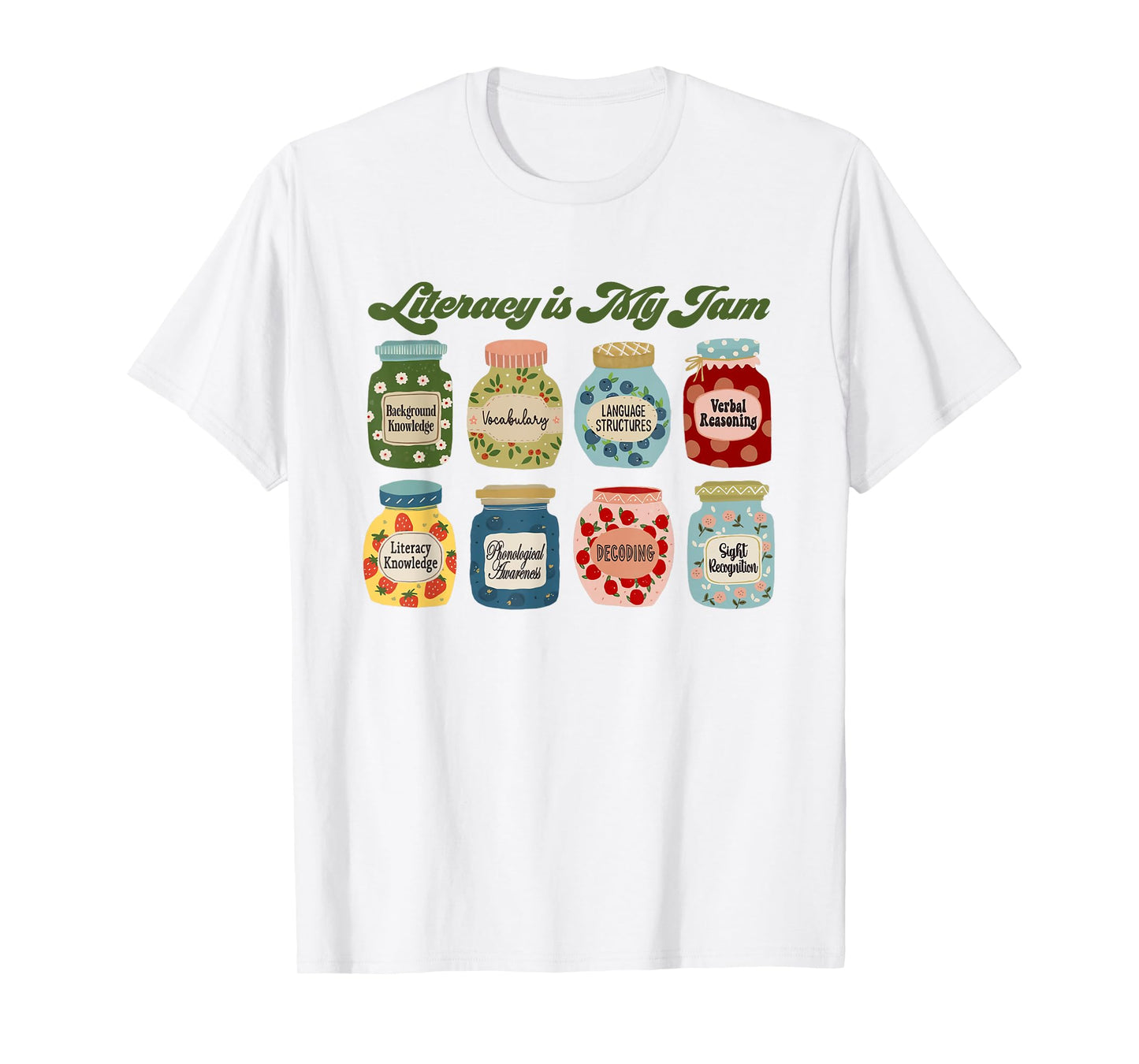 Literacy is My Jam Retro Literacy Teacher Reading Specialist T-Shirt