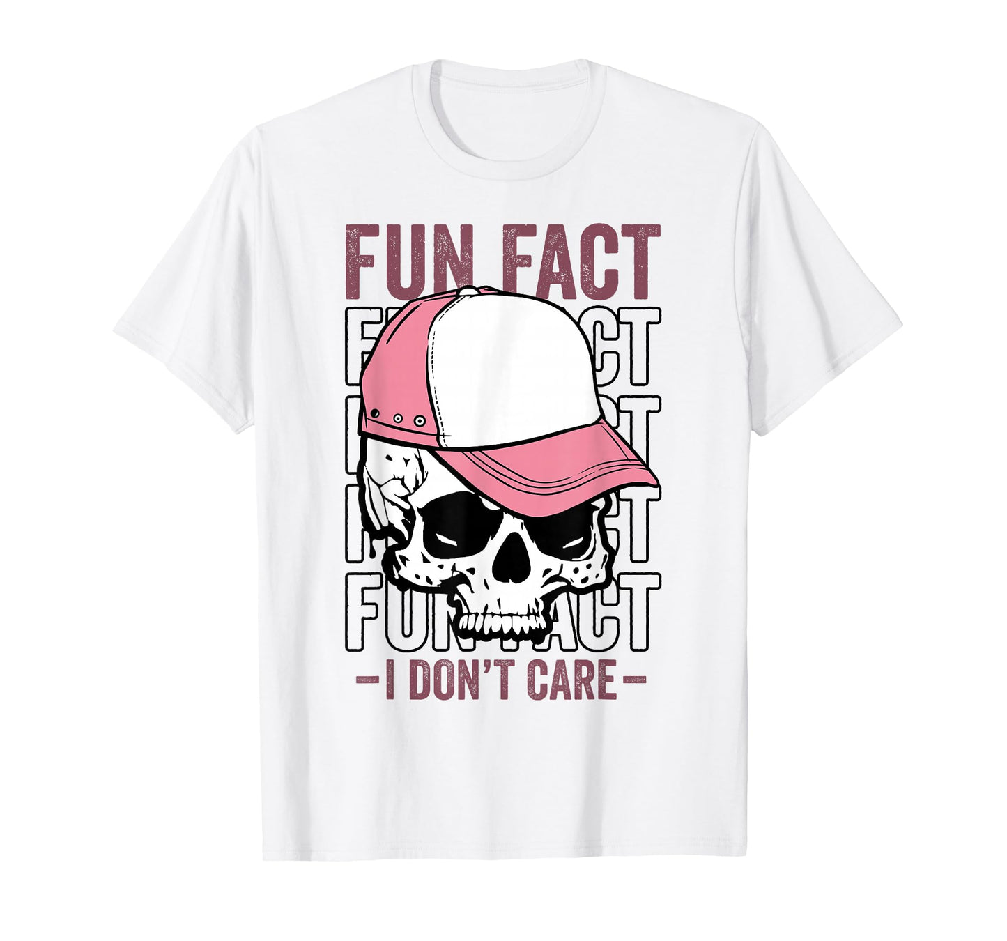 Skeleton Skull Fun Fact Dont Care Sarcastic Humor Halloween T-Shirt