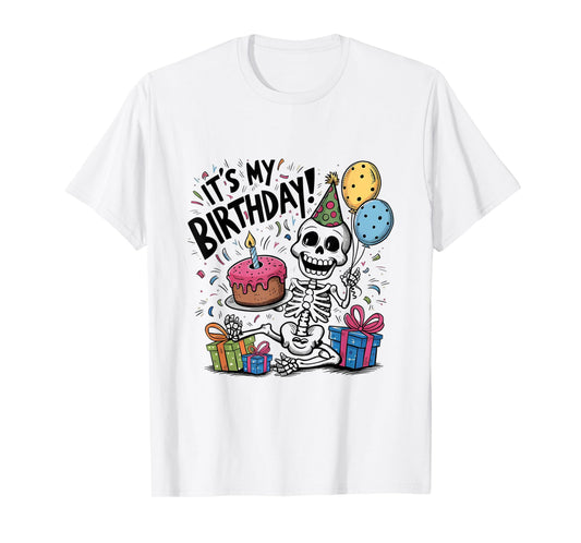 Birthday Boy Skeleton It's My Birthday Party T-Shirt