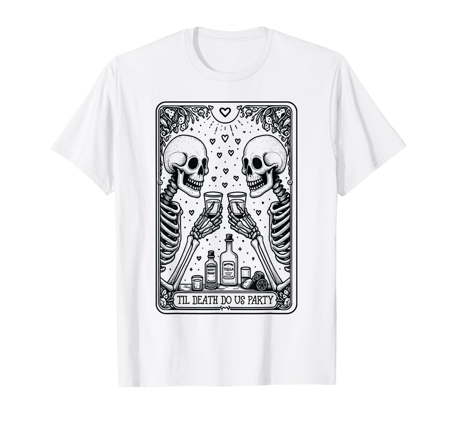 Til Death Do Us Party Retro Halloween Bachelorette Matching T-Shirt