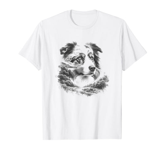 Australian Shepherd Dog Aussie Nature Memorial Design Idea T-Shirt
