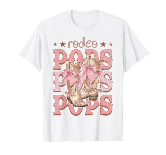 Rodeo Pops Pink Boots Coquette Cow-Girl Birthday Party T-Shirt