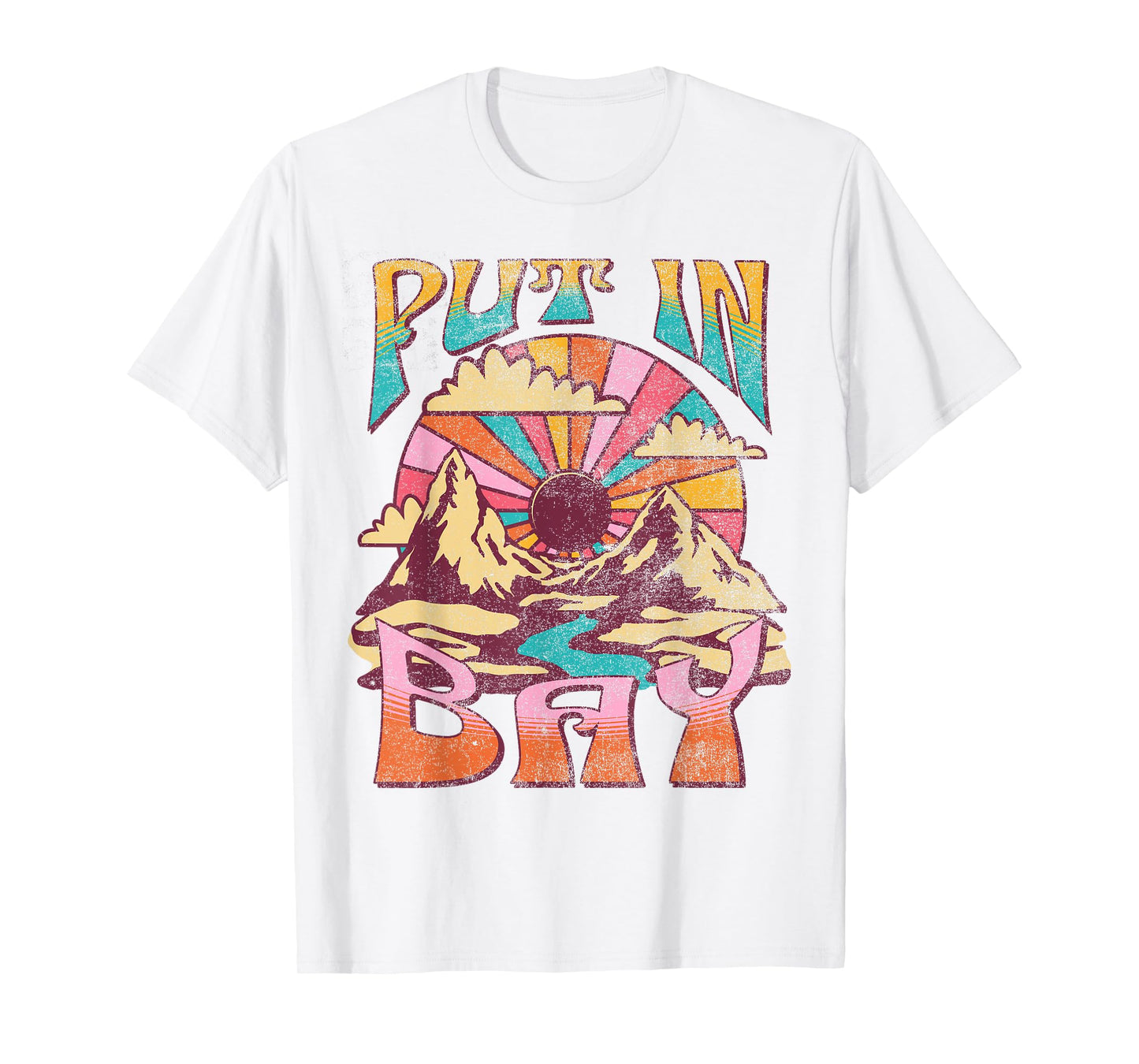 Put In Bay Ohio Nature Hiking Mountains Outdoors Vintage T-Shirt
