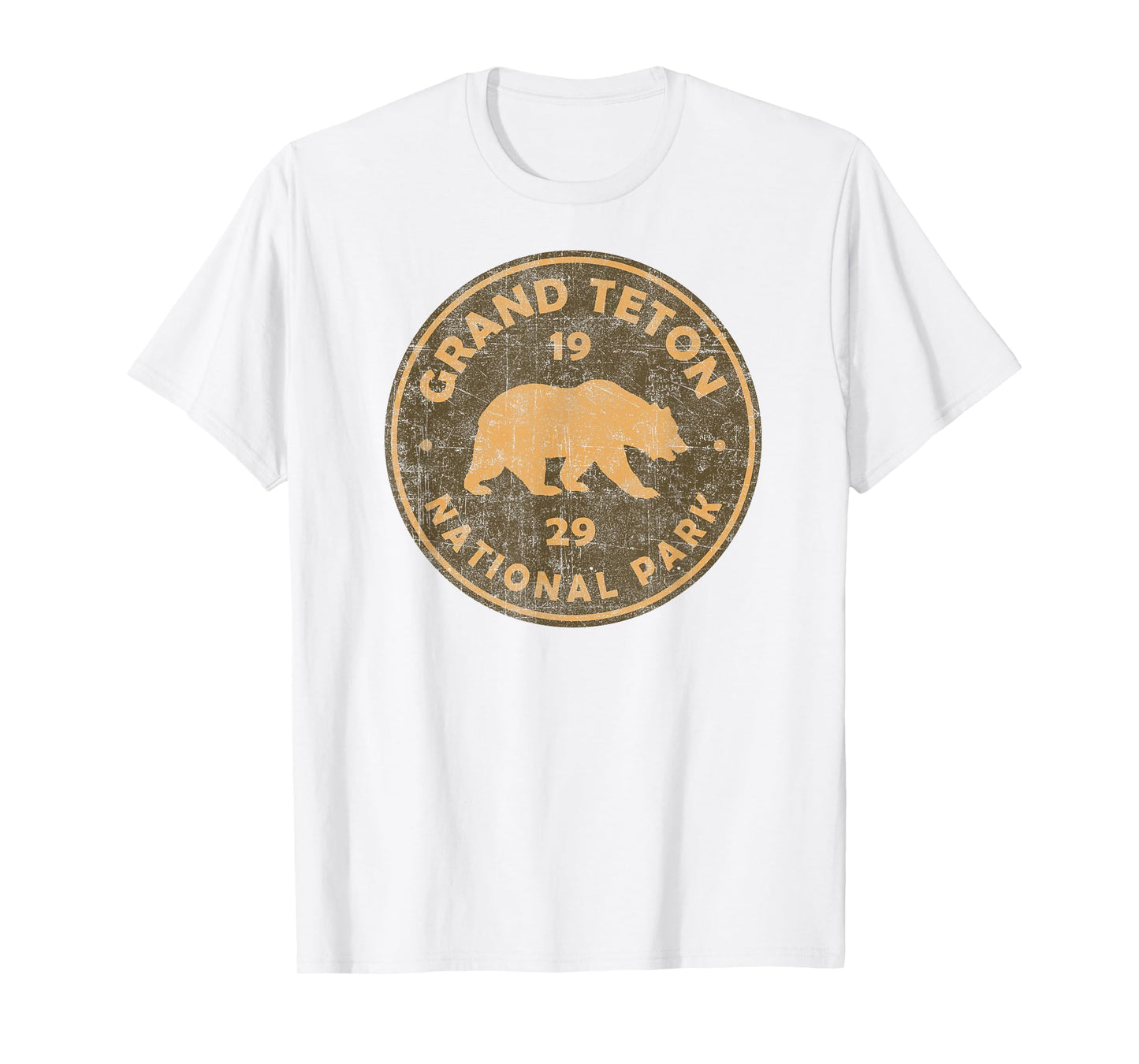 Retro Grand Teton National Park Wyoming Mens Souvenir Hiking T-Shirt