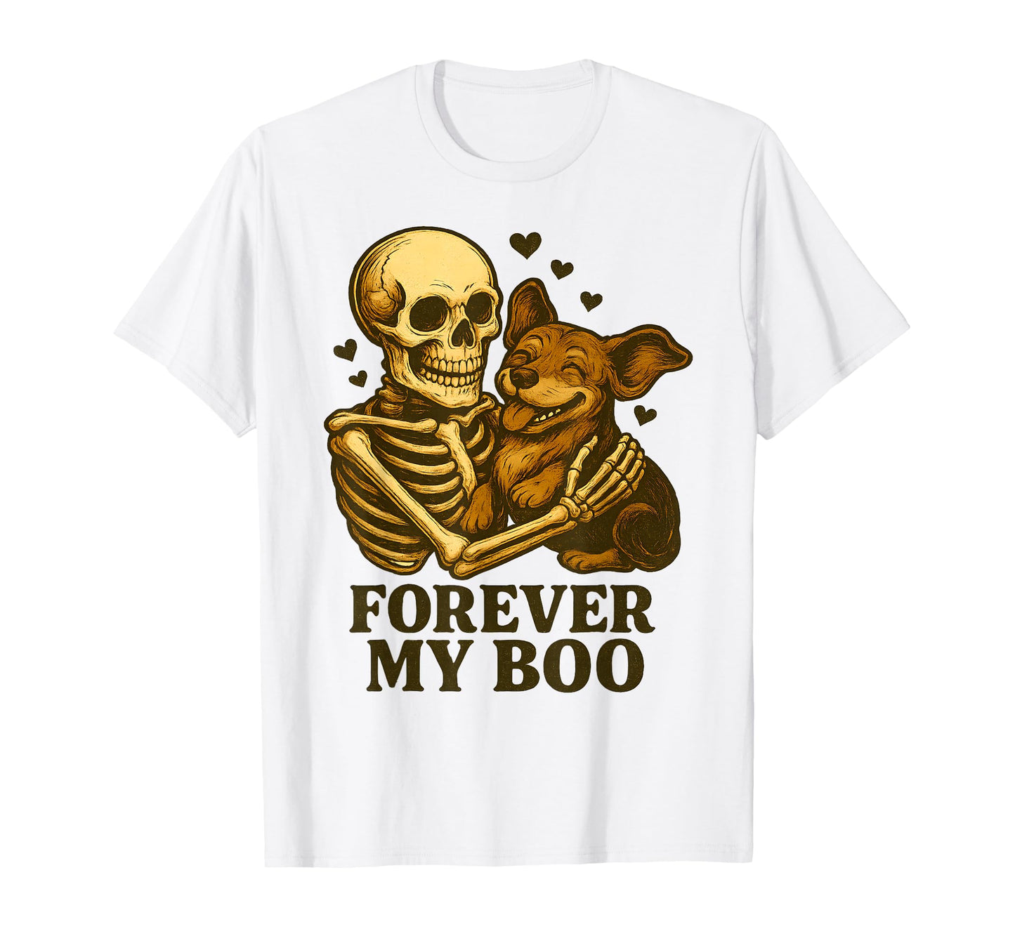 Forever My Boo Halloween Skeleton with Dachshund Lover T-Shirt