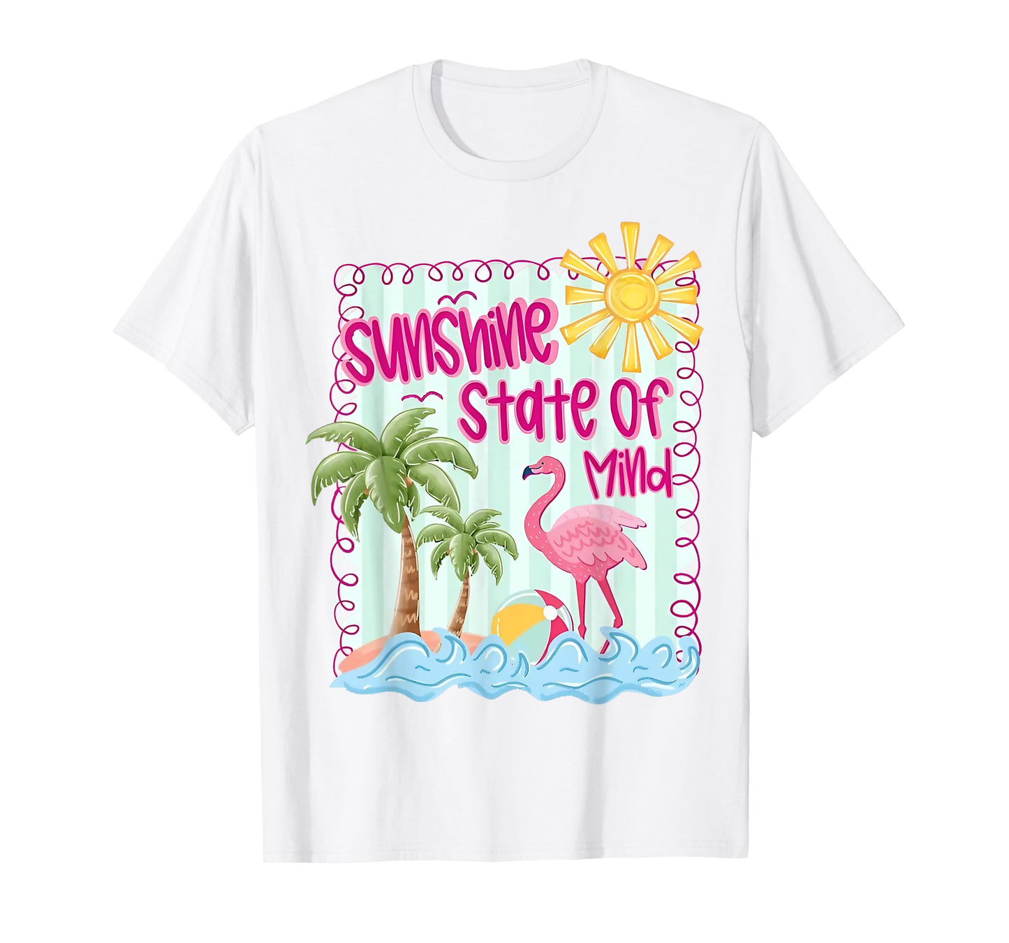 Summer Vibes Sunshine State Of Mind Beach Palm T-Shirt