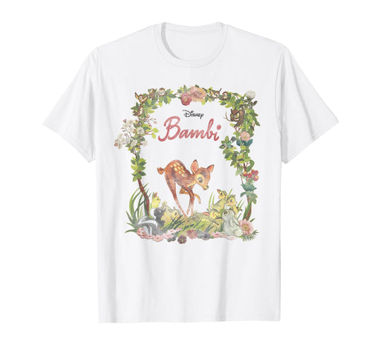 Disney Bambi Floral Portrait T-Shirt