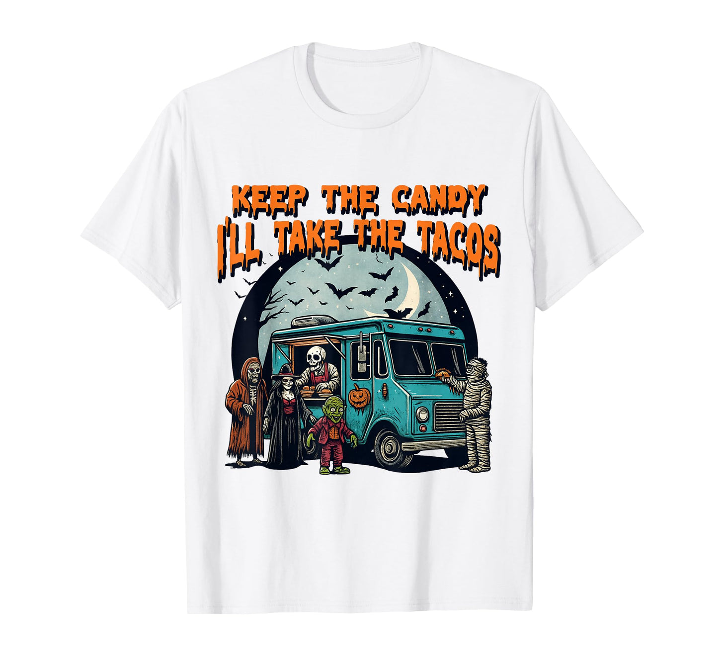 Funny Halloween Keep The Candy I'll Take The Tacos Tee T-Shirt