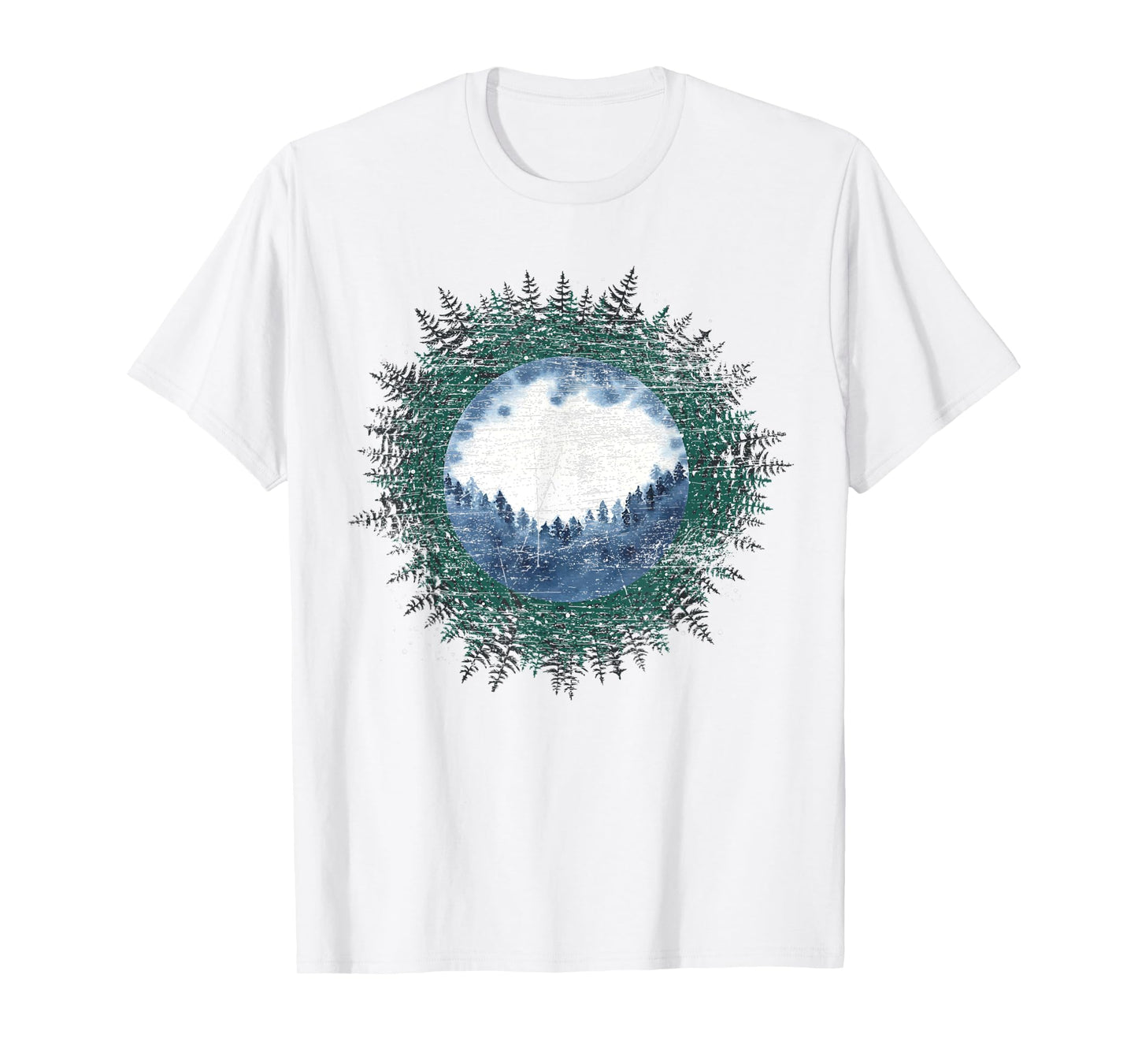 Moonlight Outdoor Wild Trees Wildlife Forest Moon Nature T-Shirt