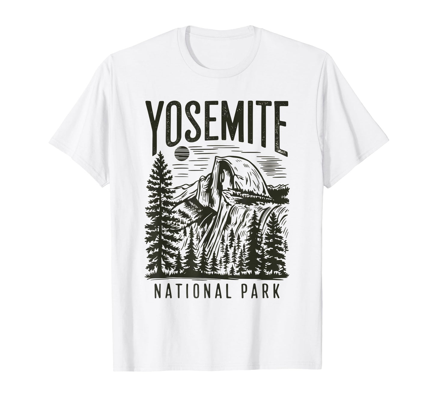 Retro Yosemite Half-Dome National Park Vintage Womens Mens T-Shirt
