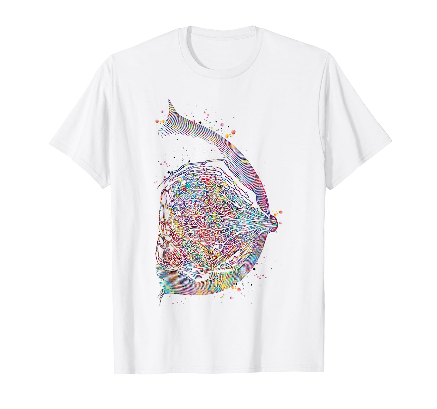 Breast Anatomy Watercolor Breast Cancer Medical T-Shirt