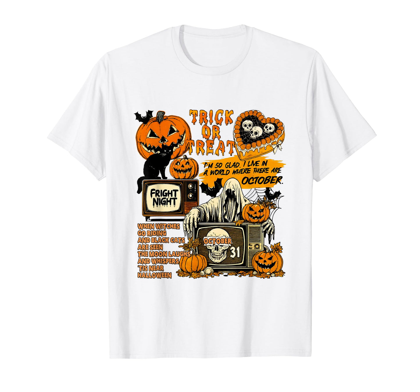 Western Halloween Vintage Aesthetic Pumpkin Skeleton T-Shirt