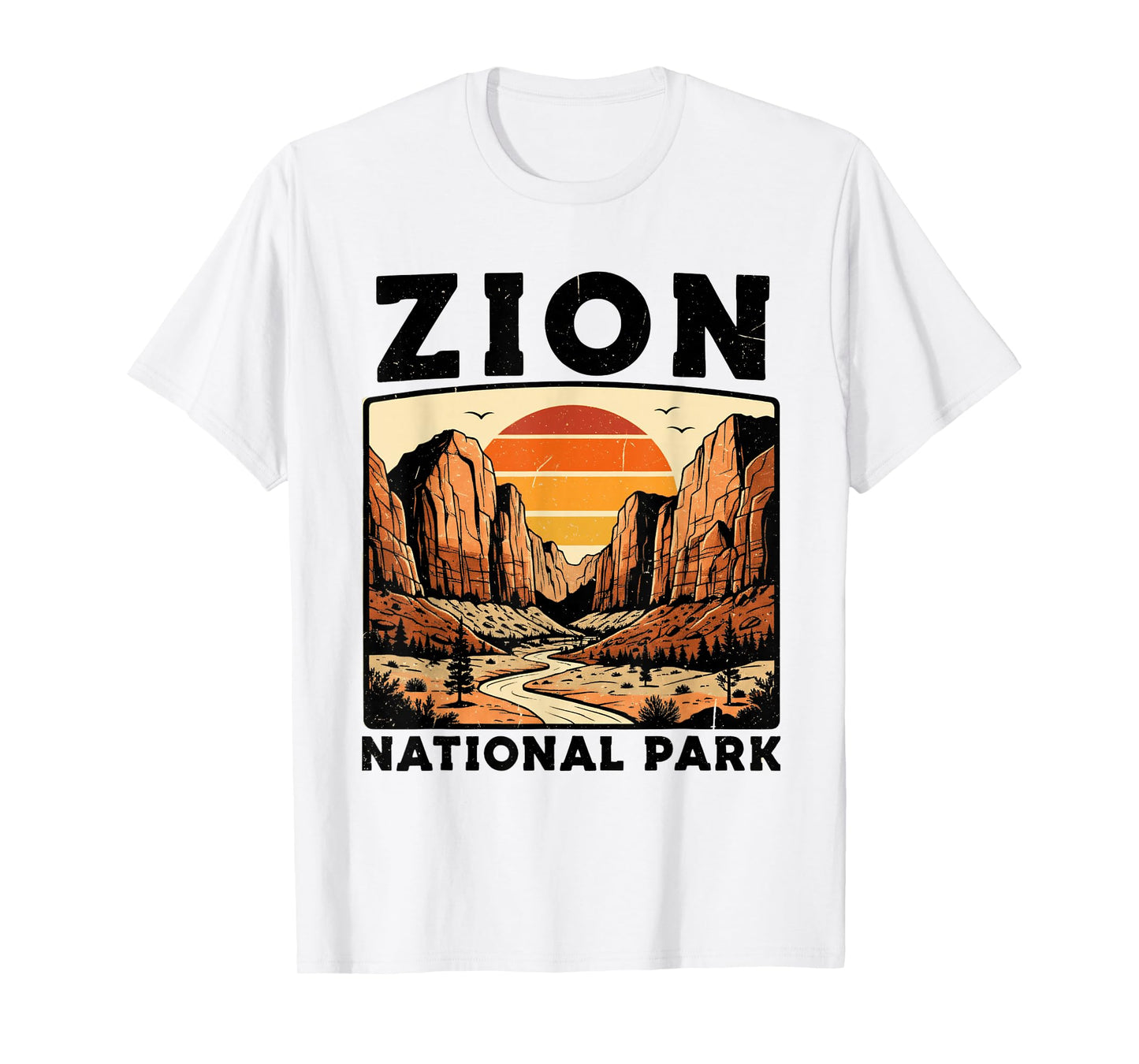 Zion National Park Vintage Hiking Souvenir Adventure Outdoor T-Shirt