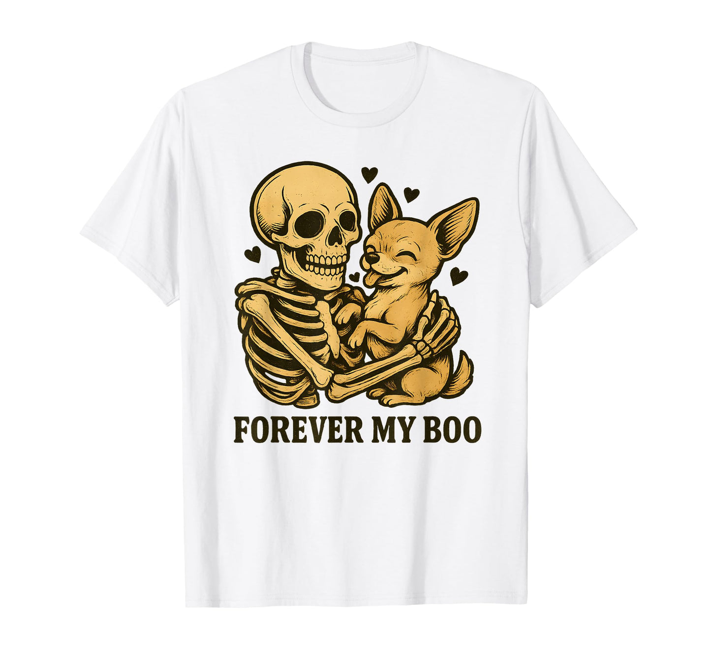 Forever My Boo Halloween Skeleton with Chihuahua Lover T-Shirt