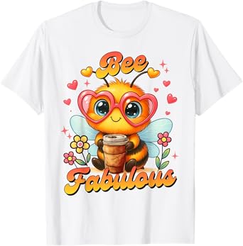 Positive Vibes Be Kind Motivational Quote Bee Fabulous T-Shirt