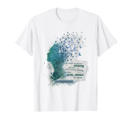 Brain Tumor Awareness Wear Gray in May Strong Warrior Cancer T-Shirt