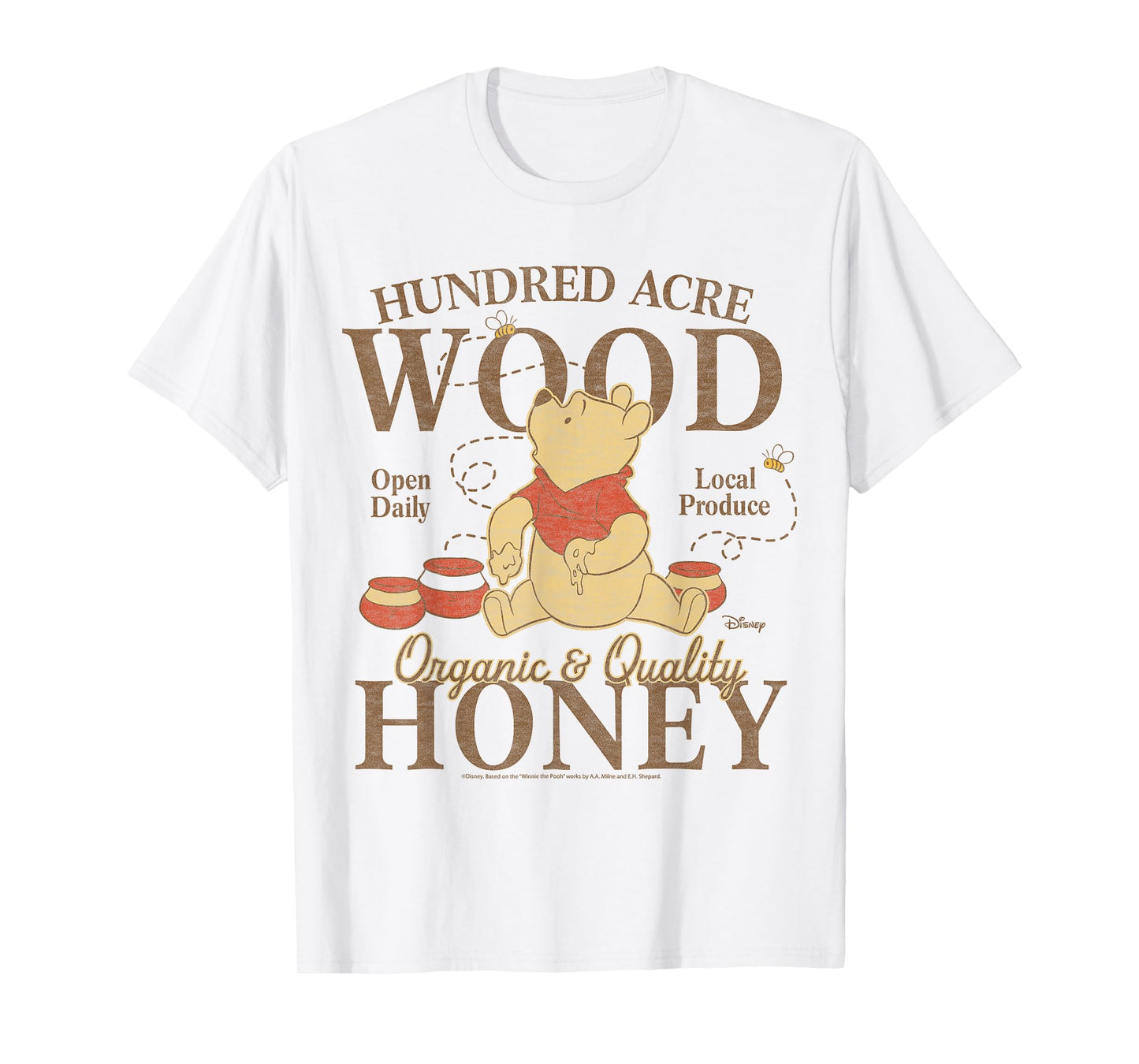 Winnie The Pooh - Hundred Acre Wood Pooh Organic Honey T-Shirt