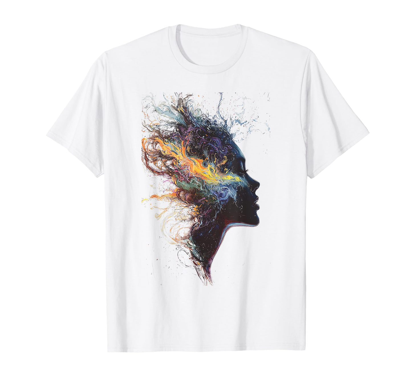Graphic Design Artistic Colorful Abstract Woman Face Design T-Shirt