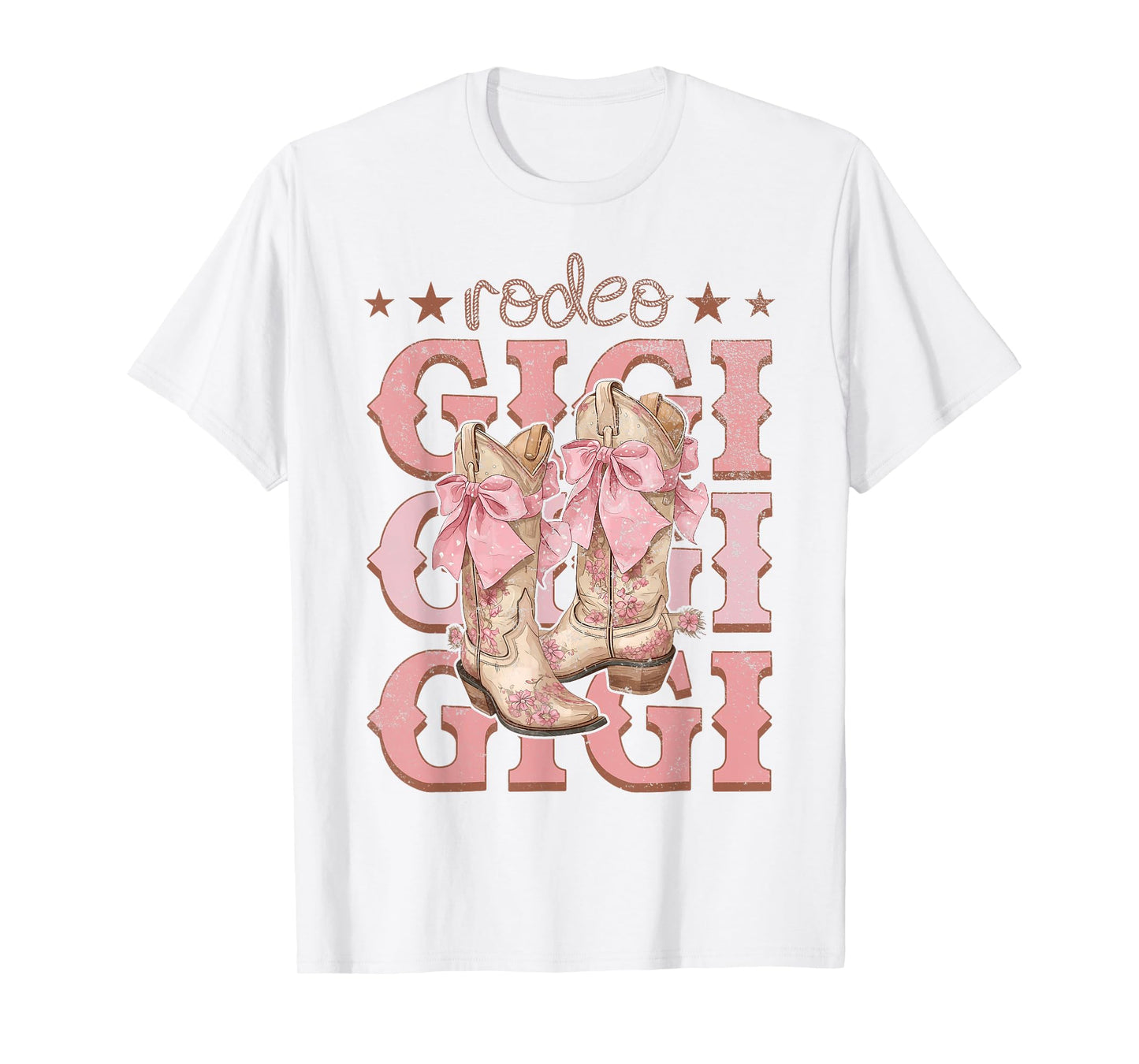 Rodeo Gigi Pink Boots Coquette Cow-Girl Birthday Party T-Shirt