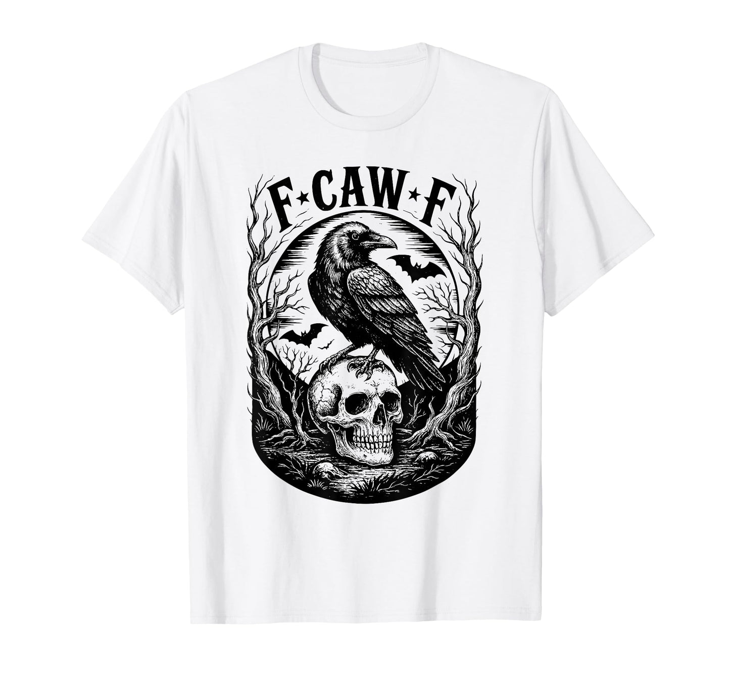 F-Caw-F Black Crow Funny Raven Meme Retro Humor FCAWF T-Shirt