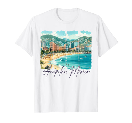 Acapulco Mexico Travel Brushstroke Acapulco Souvenir Trip T-Shirt