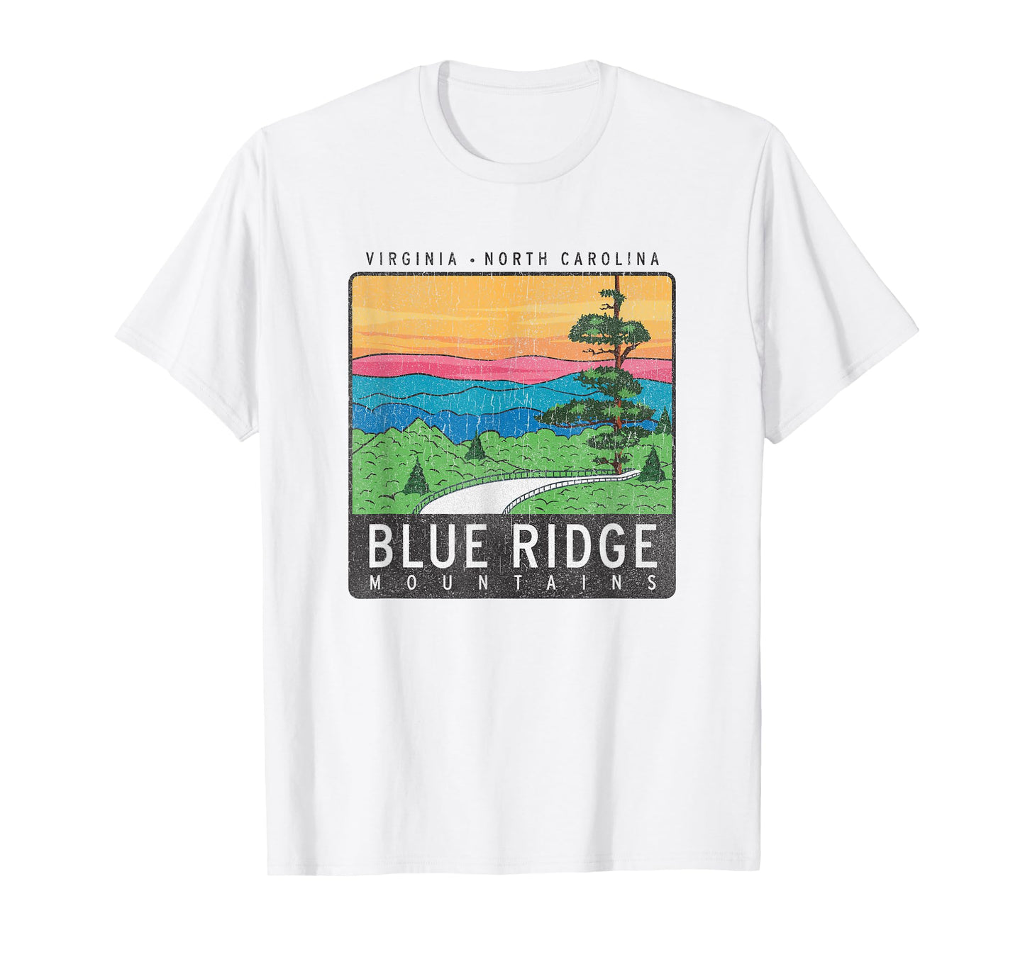 Blue Ridge Mountains National Park Retro T-Shirt