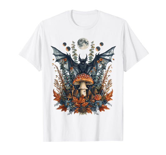 cottagecore butterflies bats n mushroom moon goblincore T-Shirt