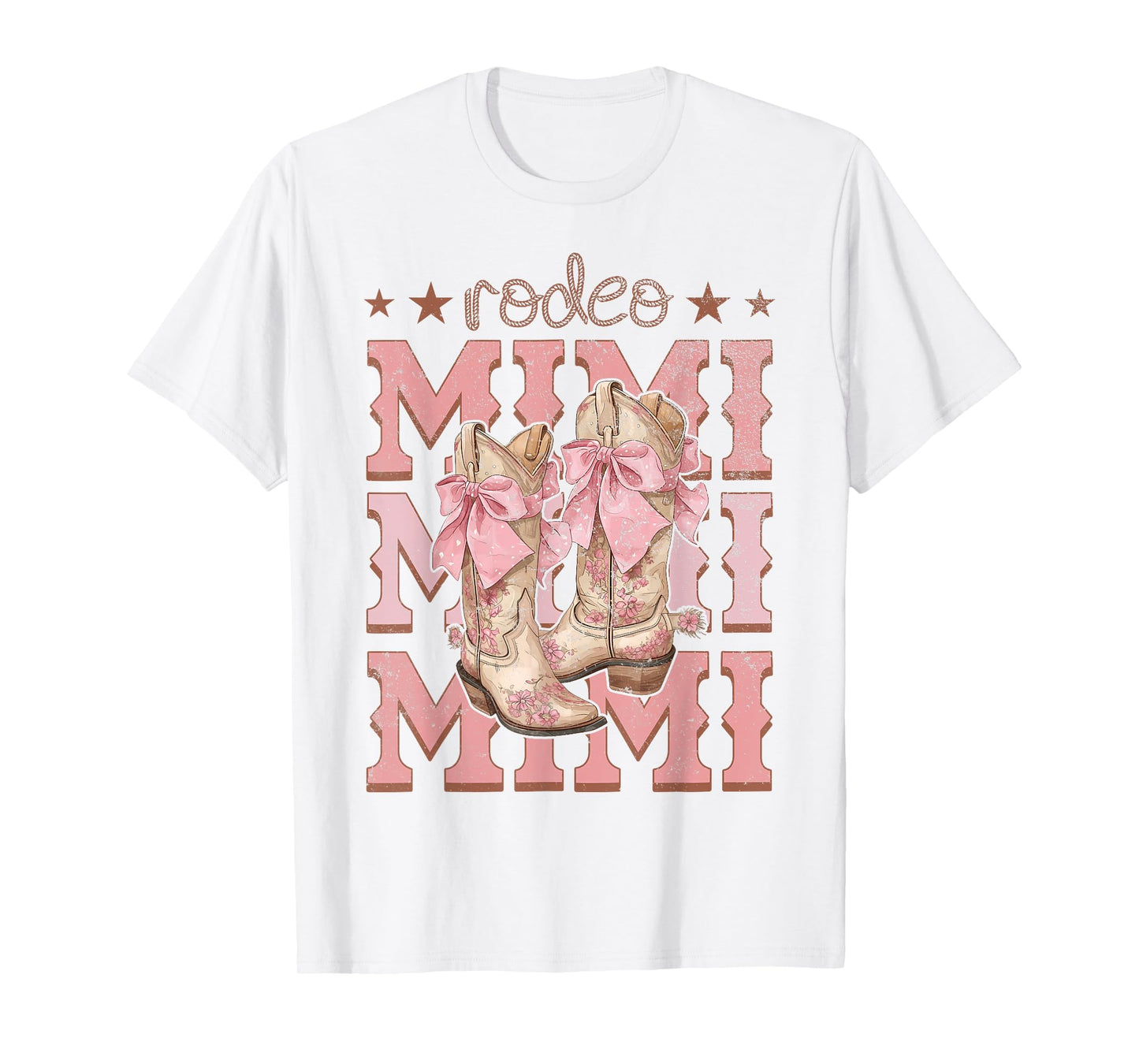 Rodeo Mimi Pink Boots Coquette Cow-Girl Birthday Party T-Shirt