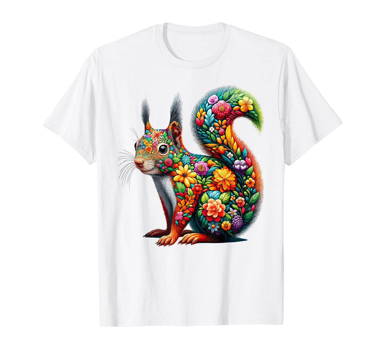 Floral Aesthetic Squirrel Lover Shirt Squirrel T-Shirt