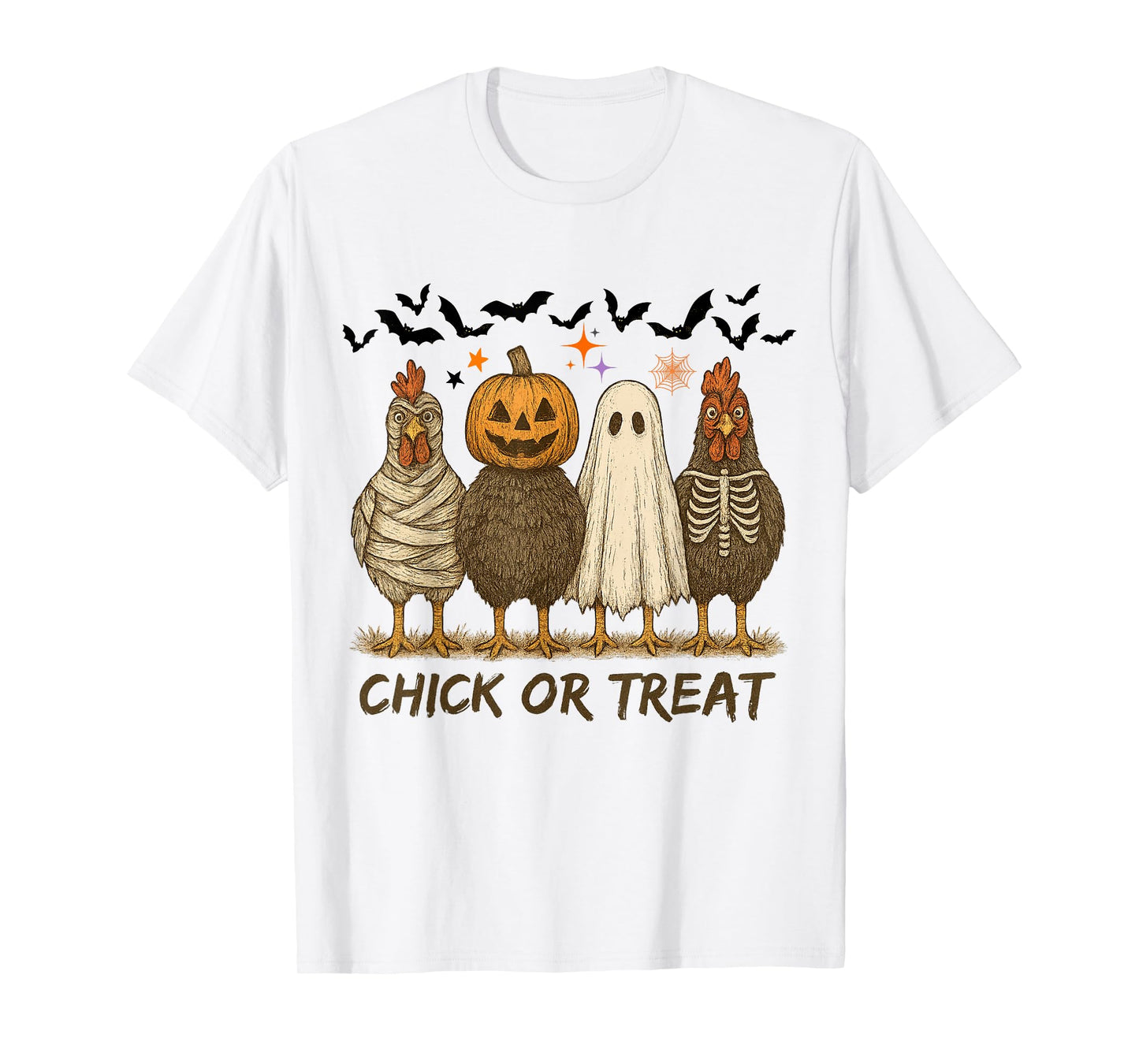 Halloween Chicken Skeleton Chick Or Treat Spooky Season T-Shirt
