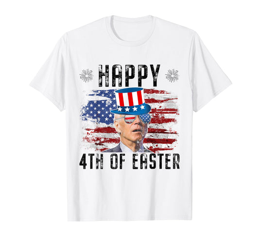 Joe Biden 4th Of July Happy Easter 4th Of July US Flag Men T-Shirt