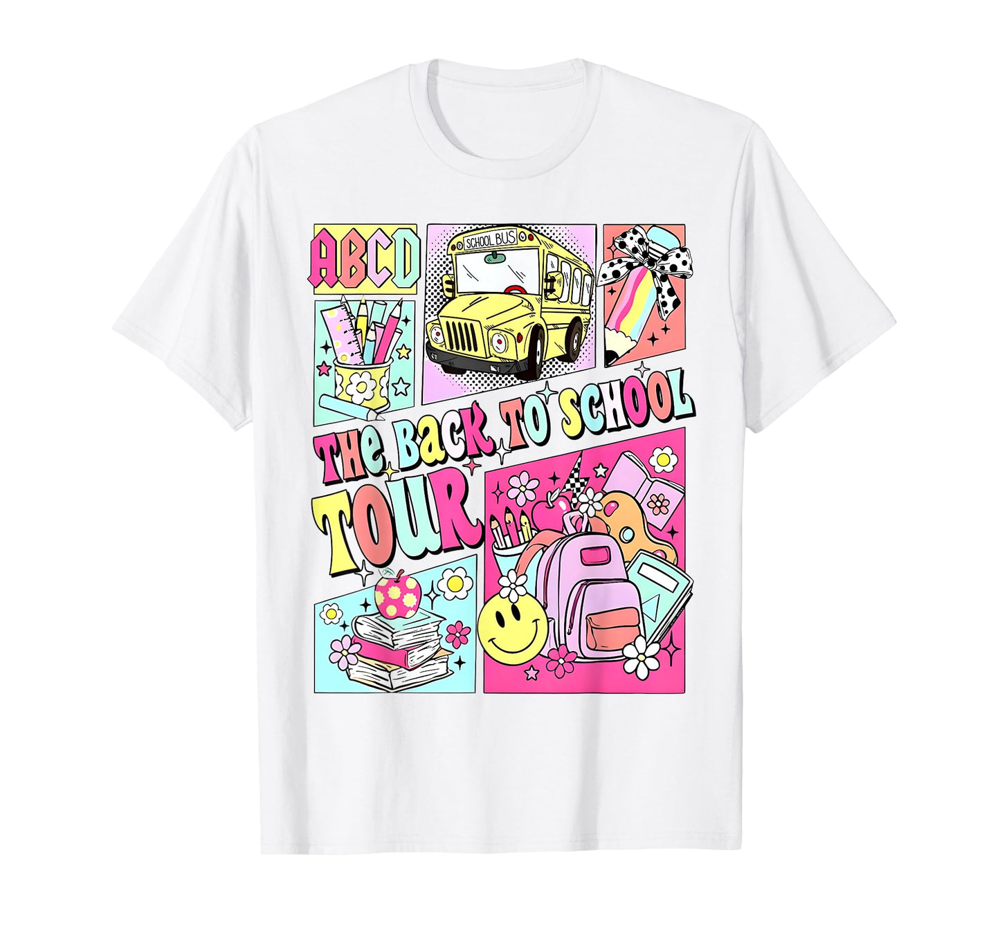 ABCD The Back To School Tour Teacher First Day Of School T-Shirt