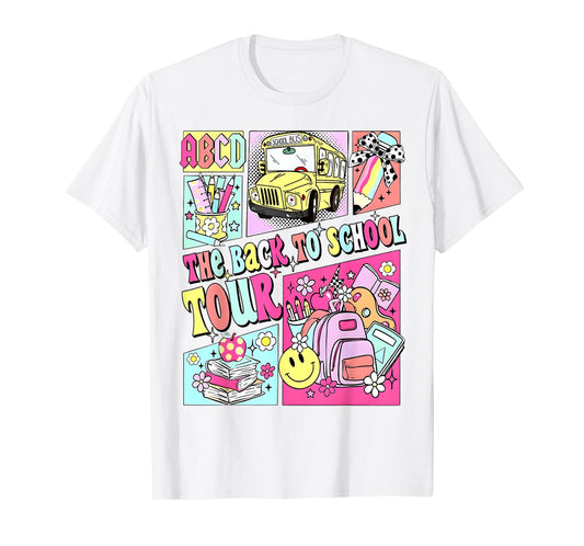 ABCD The Back To School Tour Teacher First Day Of School T-Shirt