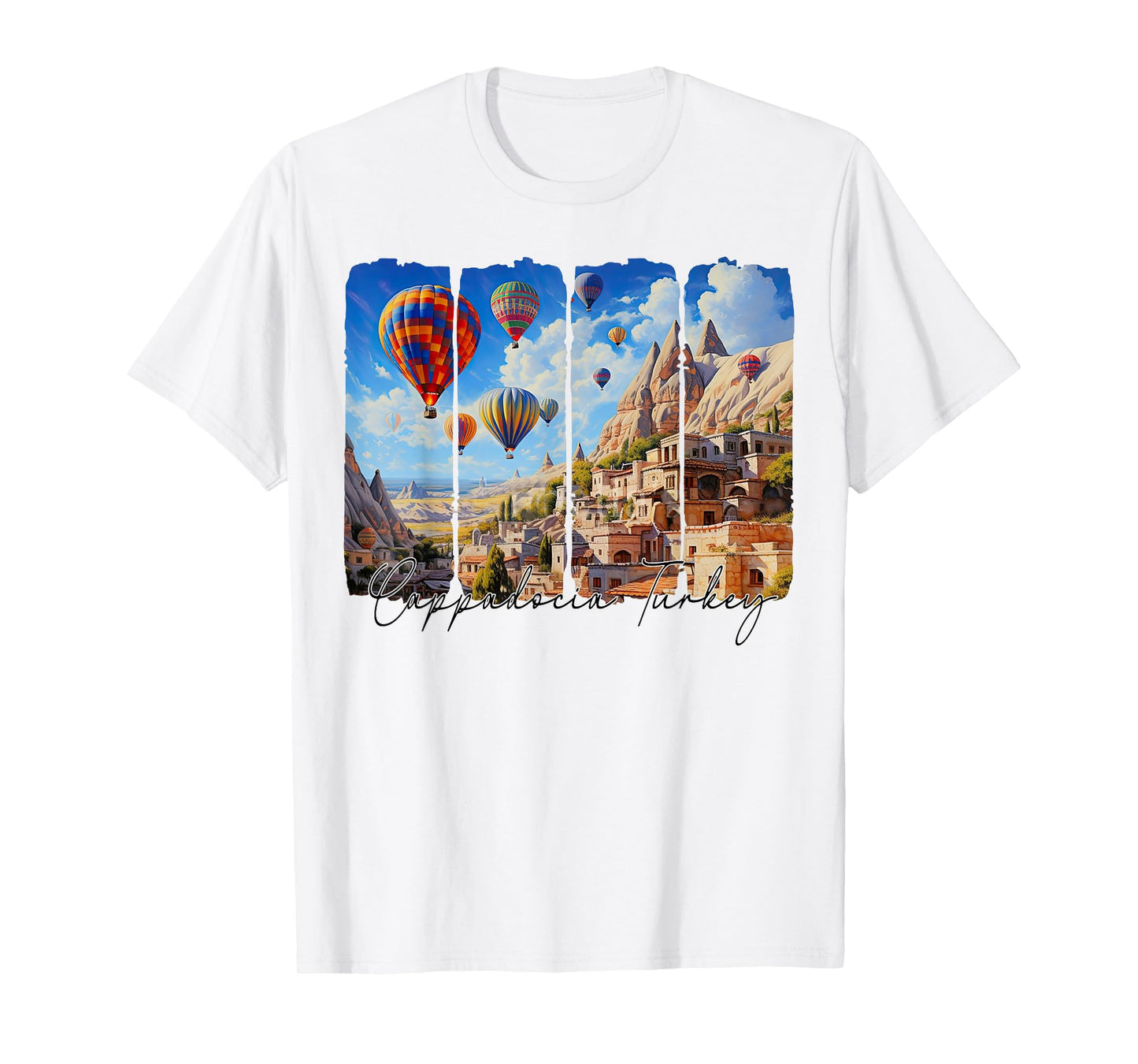 Cappadocia Turkey Travel Brushstroke Cappadocia Souvenir T-Shirt