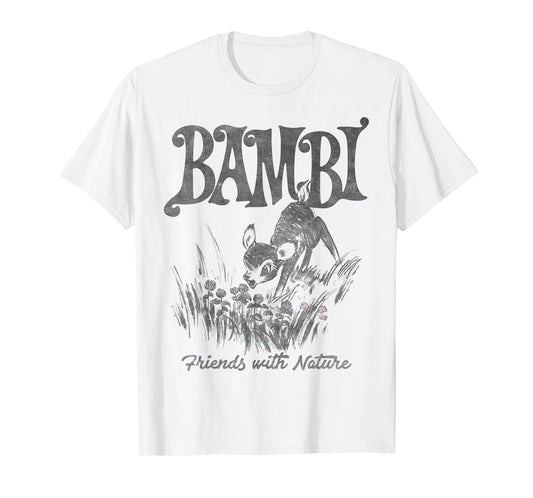 Disney Bambi Friends With Nature Pencil Sketch T-Shirt