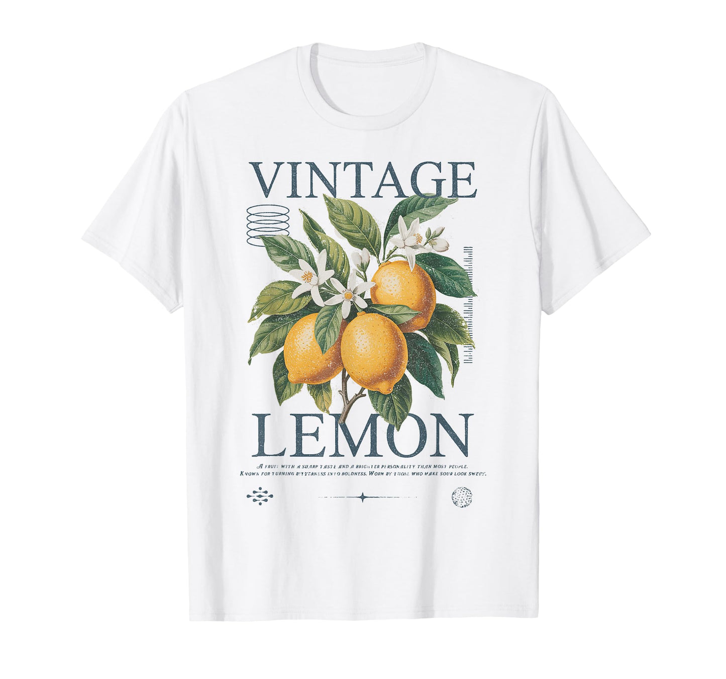 Vintage Lemon Fruit Citrus Botanical retro aesthetic T-Shirt