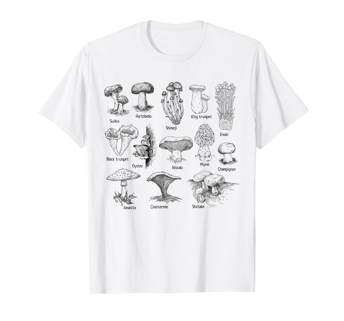 Different Mushroom Types T-Shirt