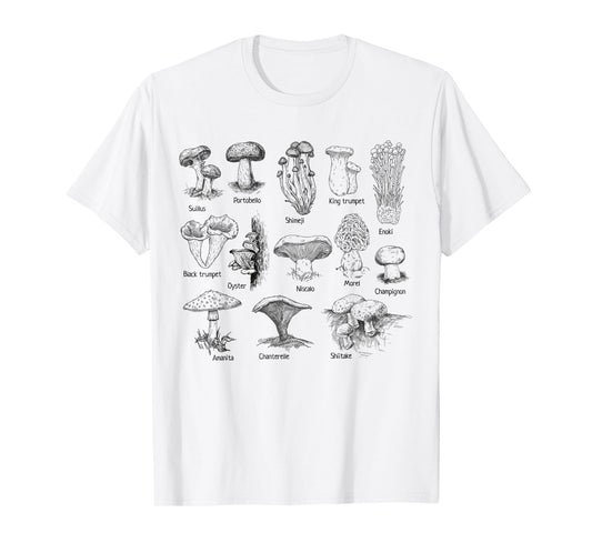 Different Mushroom Types T-Shirt