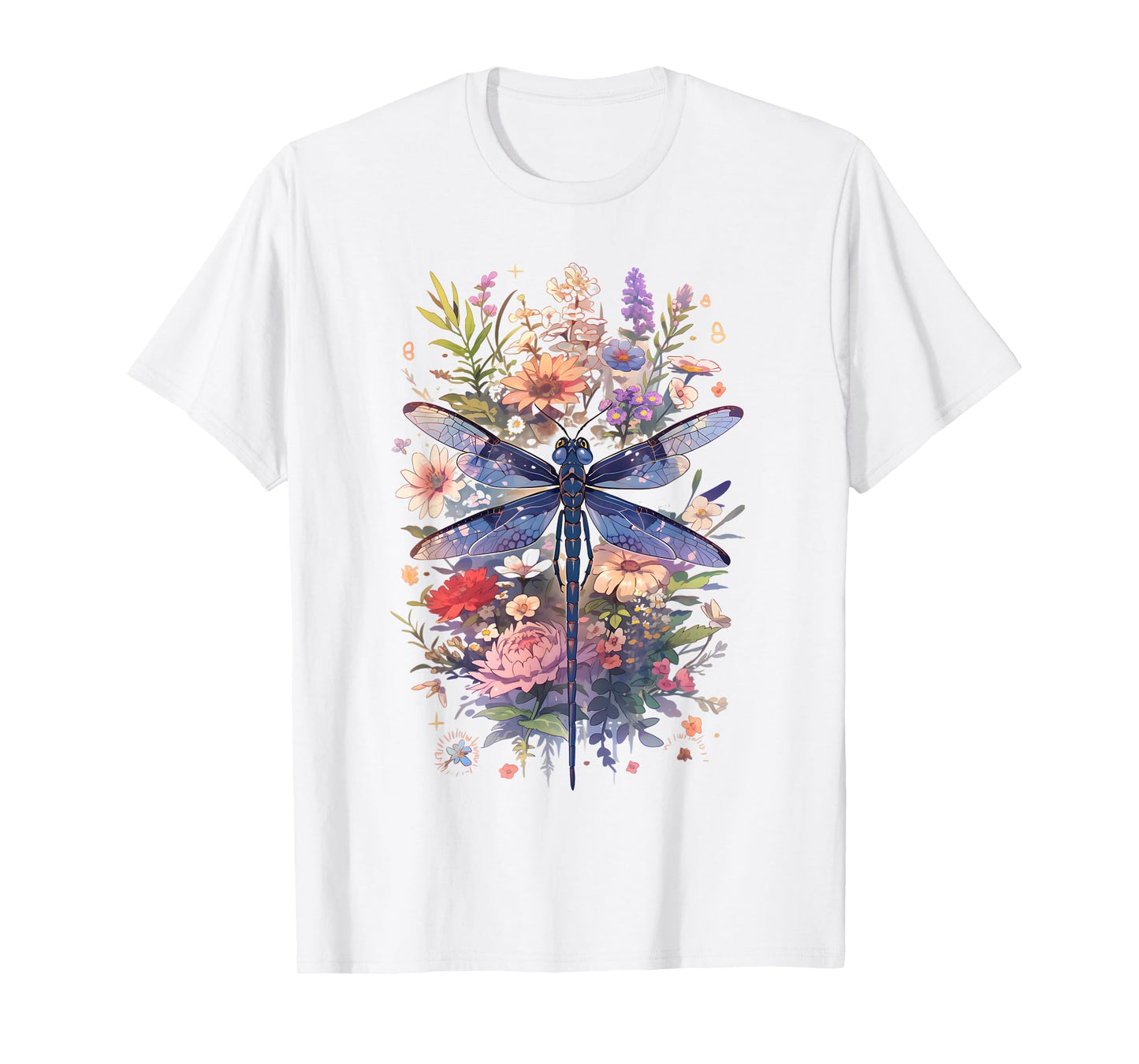 Beautiful Dragonfly Watercolor Art Insect Lover Earth Day T-Shirt