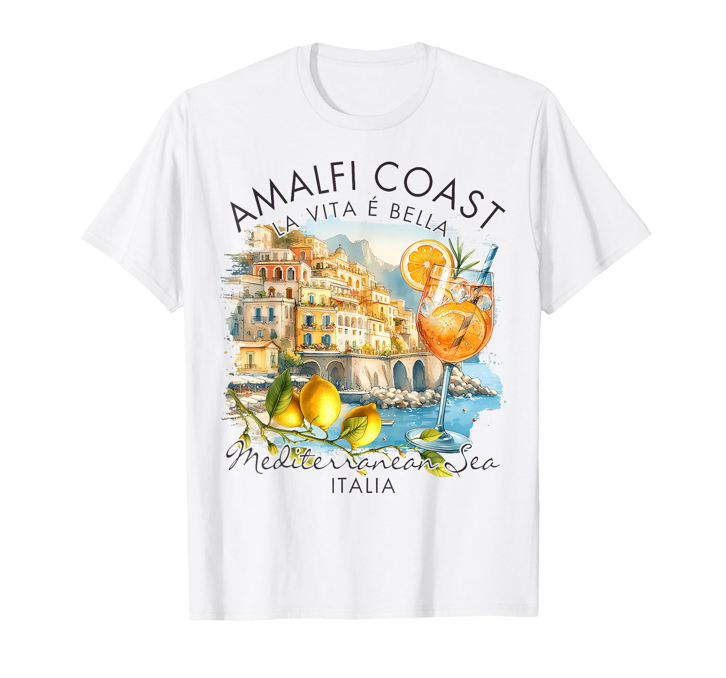 Amalfi Coast Italy Travel Trip Vacation Sea T-Shirt