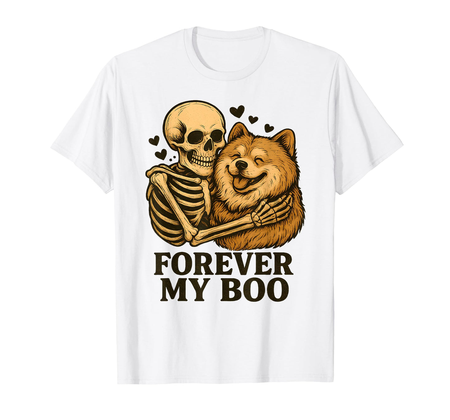 Forever My Boo Halloween Skeleton with Chow Chow Lover T-Shirt