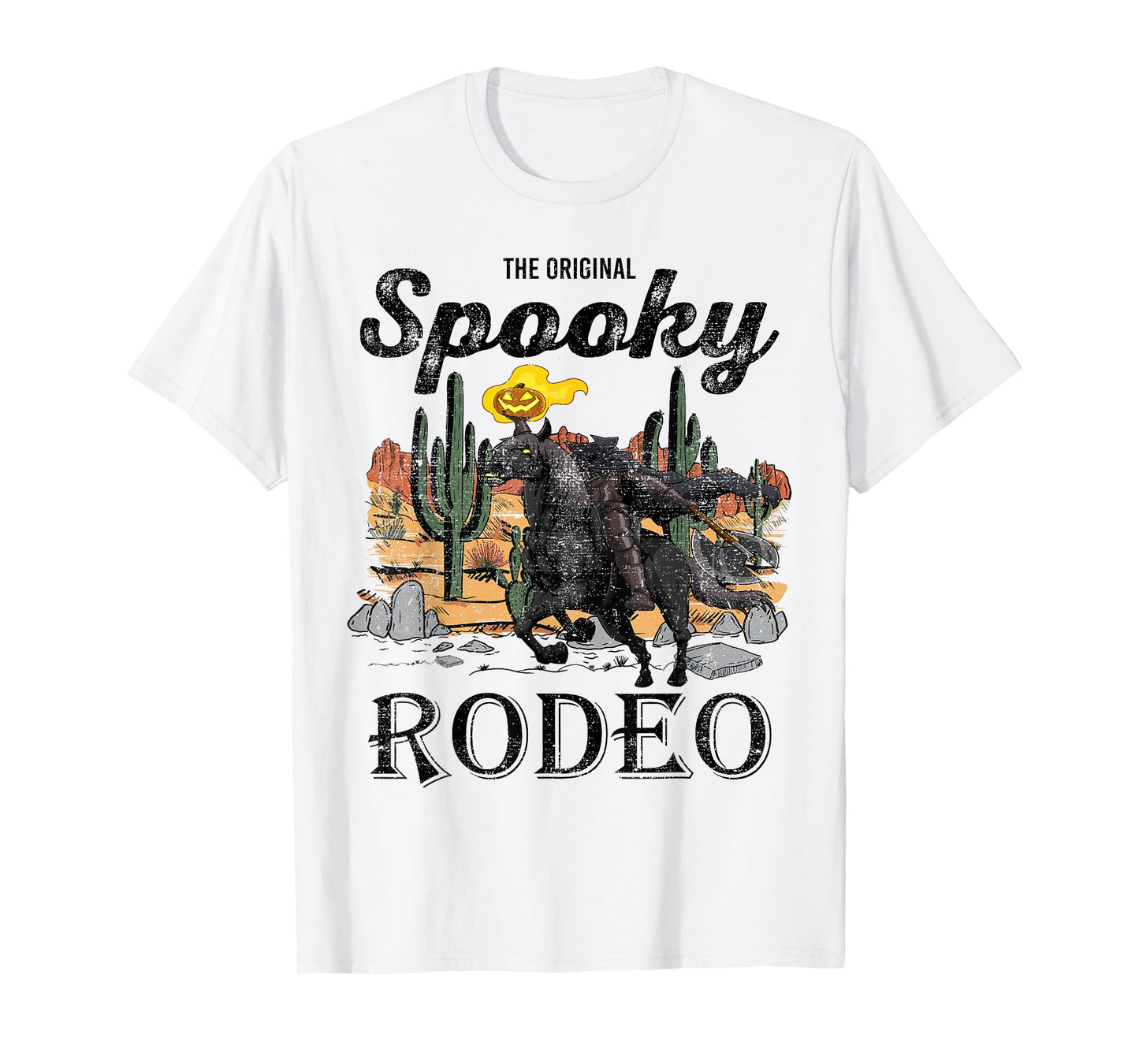 The Original Spooky Rodeo, Halloween Cowboy Skeleton Horse T-Shirt