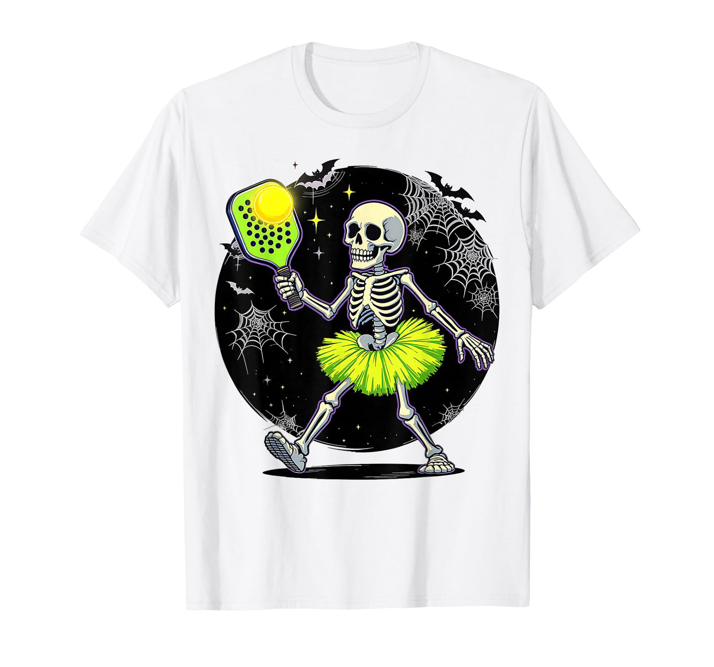 Pickleball Halloween Costume, Spooky Season Skeleton Paddle T-Shirt