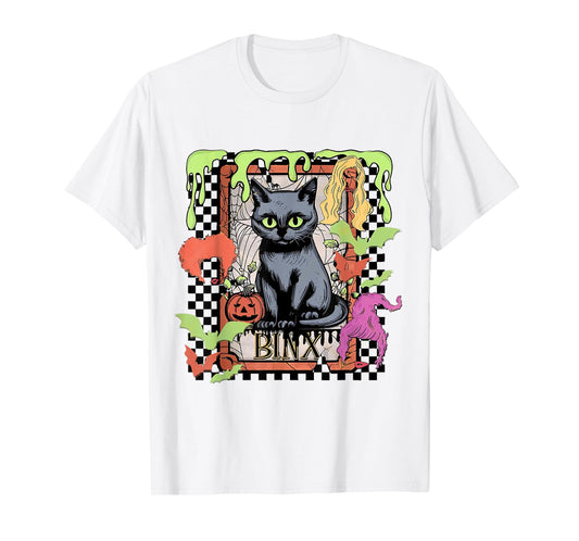 Black Cat Witch Binx Halloween T-Shirt for Men Women Kids
