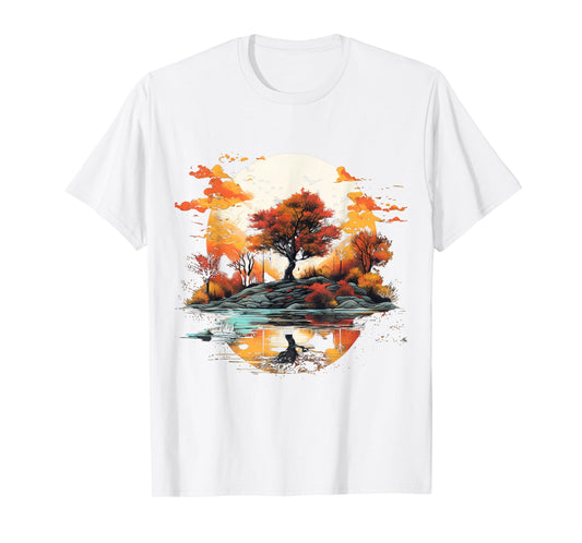 Autumn Nature Shirt Scenic Fall Landscape Aesthetic Tee T-Shirt