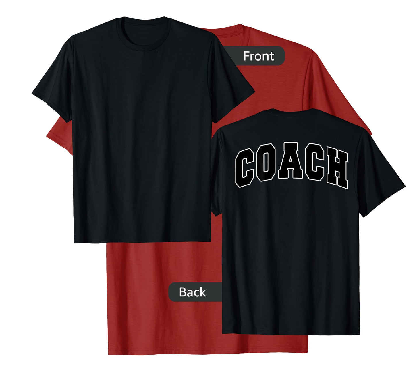 Coach Sports Trainer Vintage Varsity Team Black on the back T-Shirt