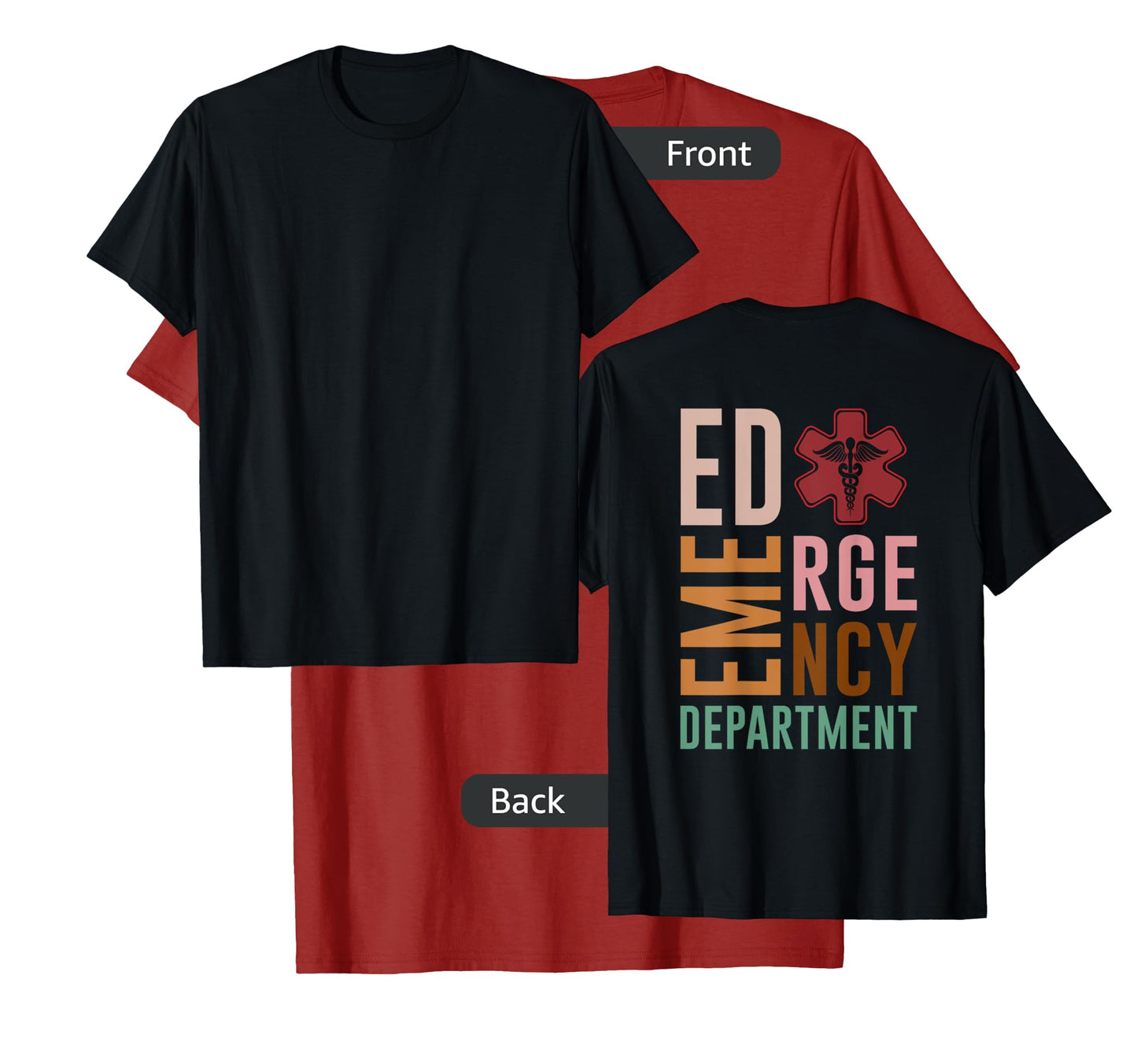 Funny Emergency Department Emergency Room Nurse ED Back Of T-Shirt