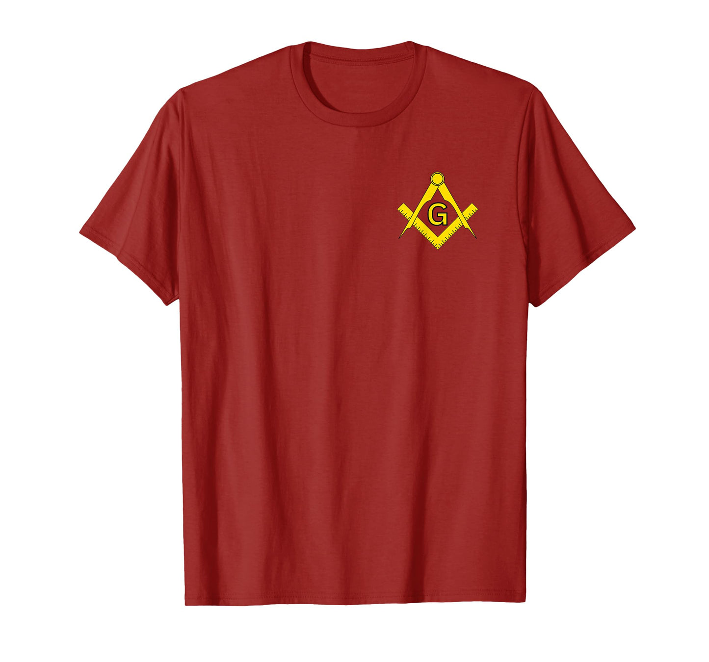 Mens Square and Compasses - Gold T-Shirt