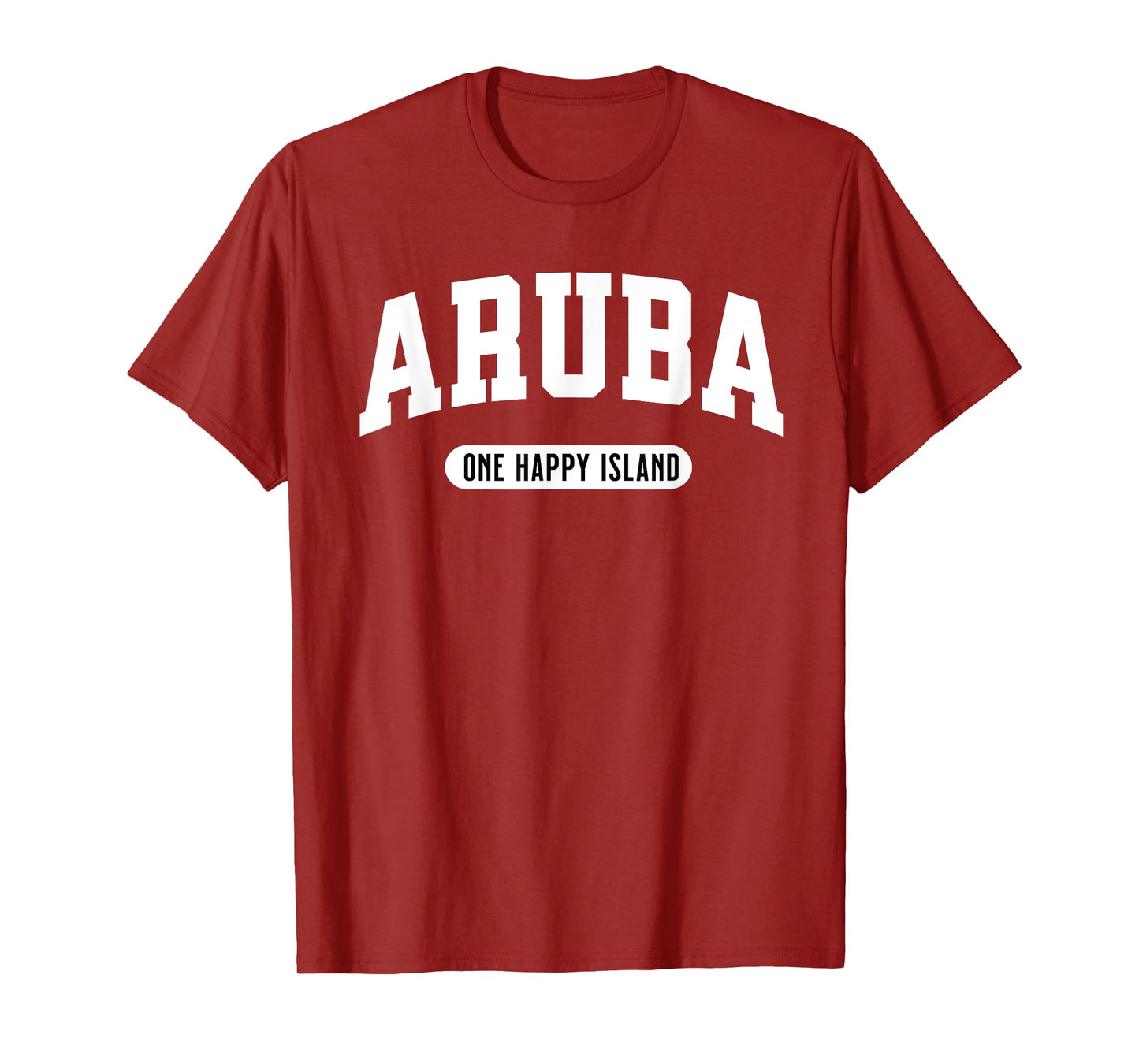 One Happy Island Aruba College Style New T-Shirt